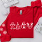 Christmas Things With Sleeve Print Sweatshirt