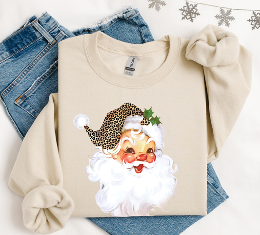 Leopard Santa Sweatshirt