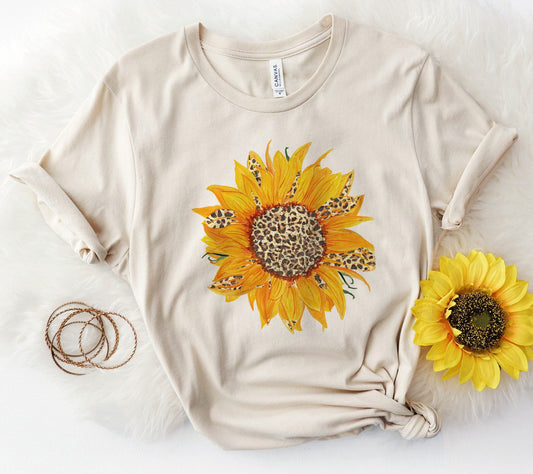 Leopard Sunflower Tee