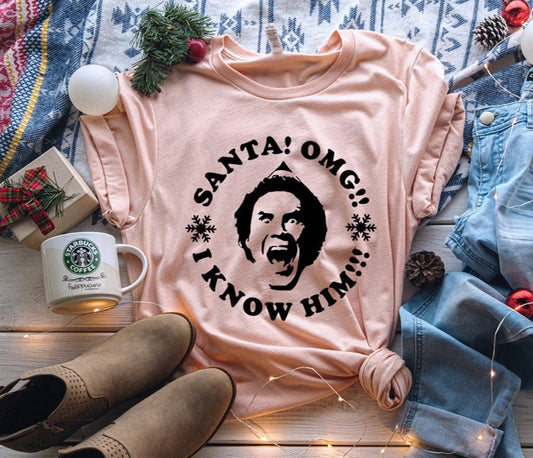 Santa OMG I Know Him Tee