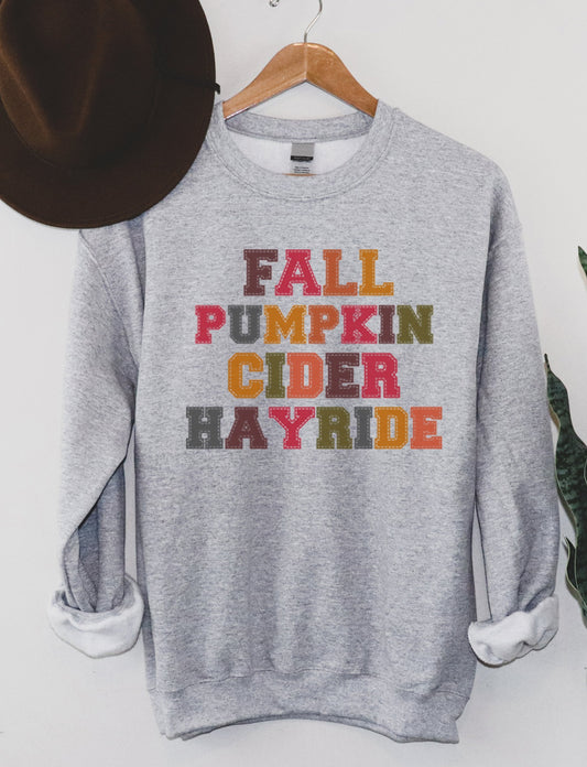 Fall Pumpkin Cider Hayride Sweatshirt