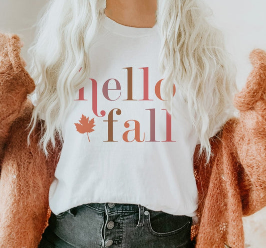 Hello Fall Colorful Tee