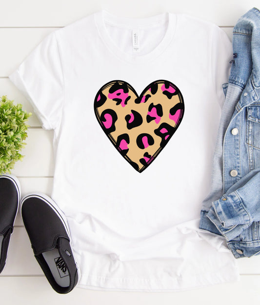 Leopard Heart Tee