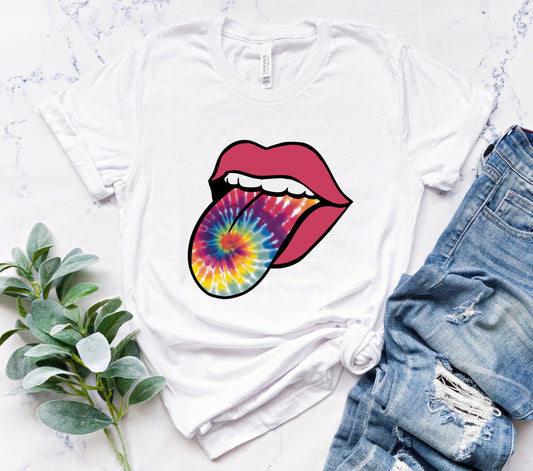 Tie Dye Tongue Tee