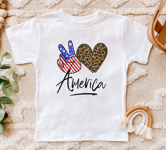 Peace Love America Kids Tee/Bodysuit