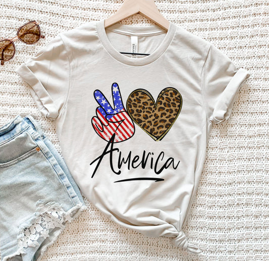 Peace Love America Tee