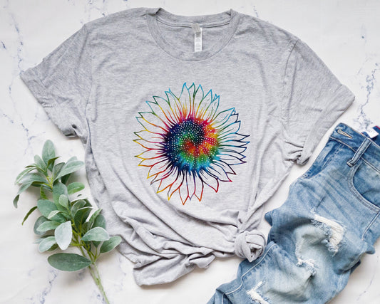 Tie Dye Sunflower Tee