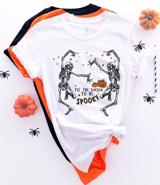 Tis The Season To Be Spooky Skeletons Tee